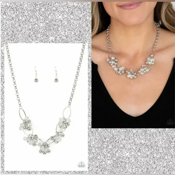 Effervescent Ensemble Glassy  IRIDESCENT Necklace Set - Picture 3 of 6